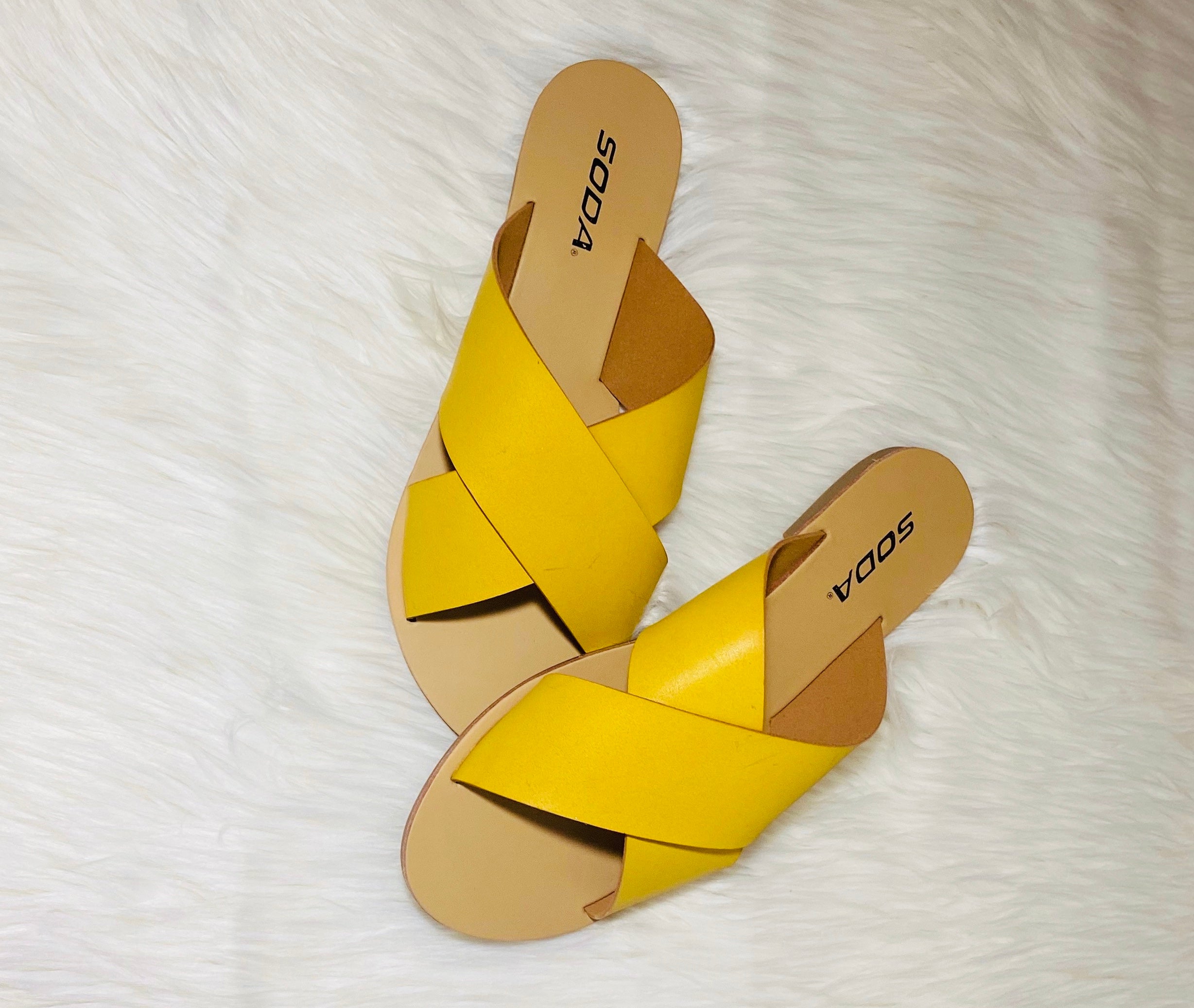 Mustard Criss Cross Slides