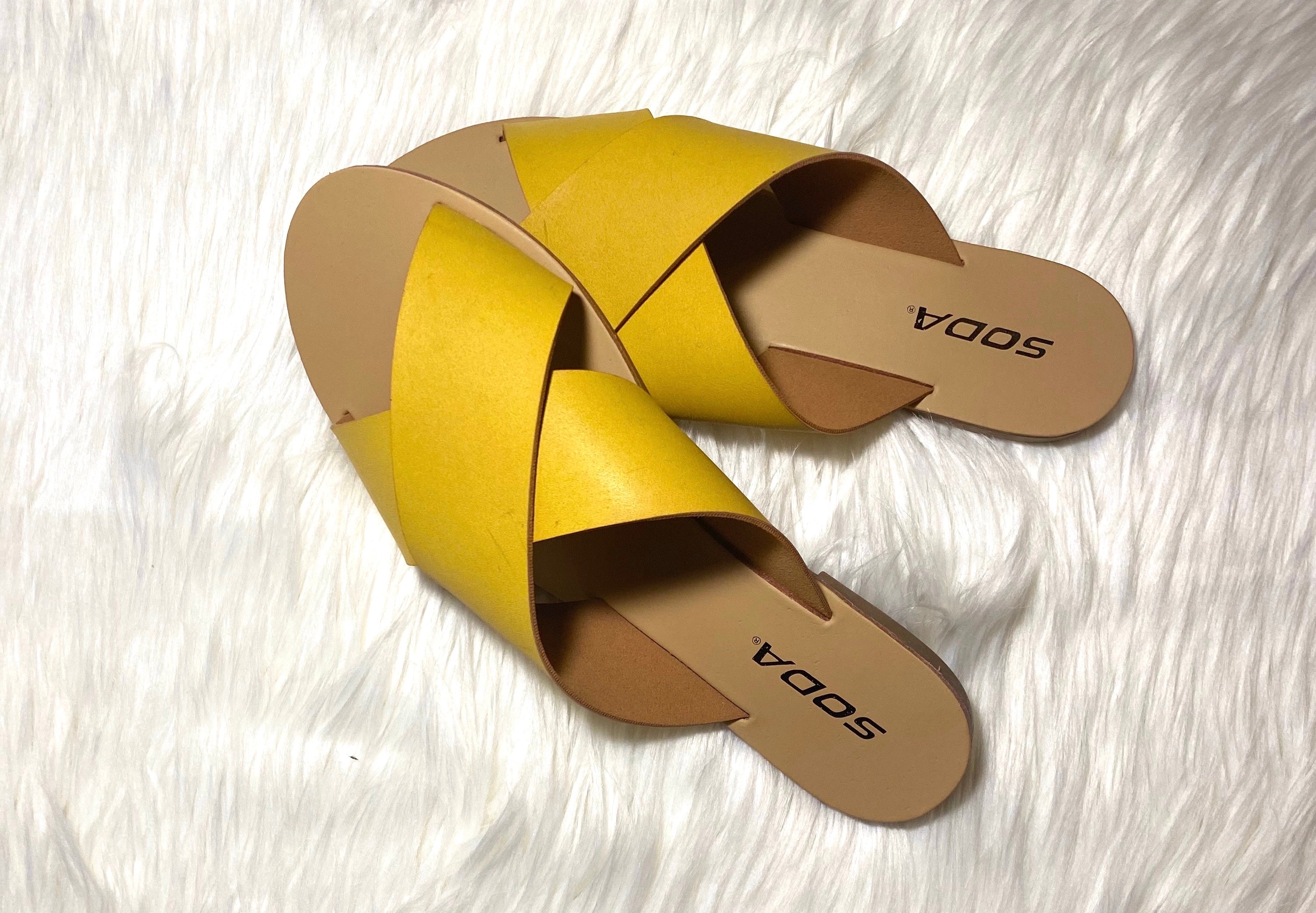 Mustard Criss Cross Slides