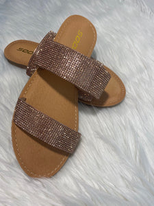 Rose Gold Diamante Glamour Sandal