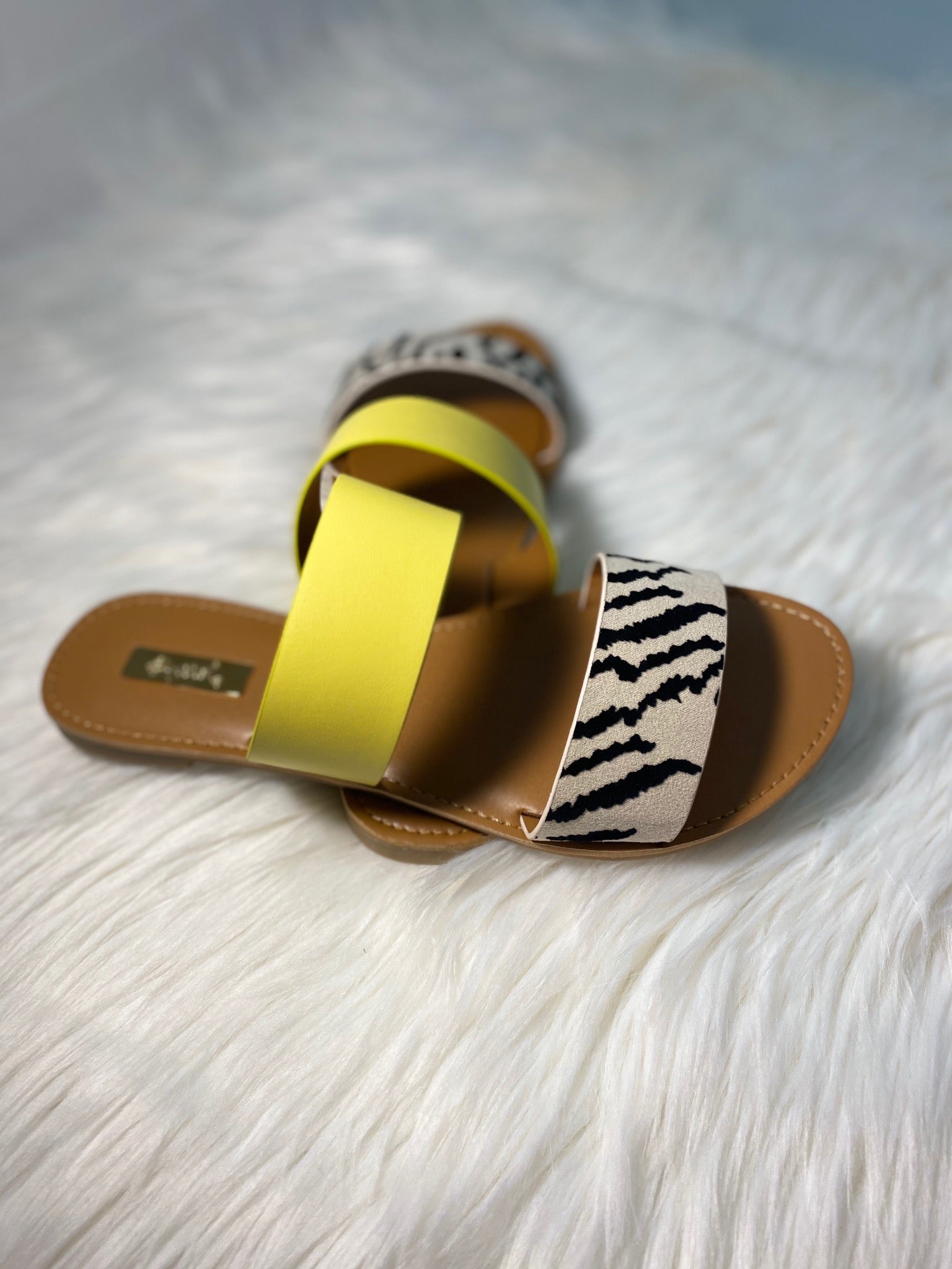 Funky Zebra Print with Yellow Dual Strap