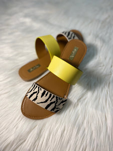 Funky Zebra Print with Yellow Dual Strap